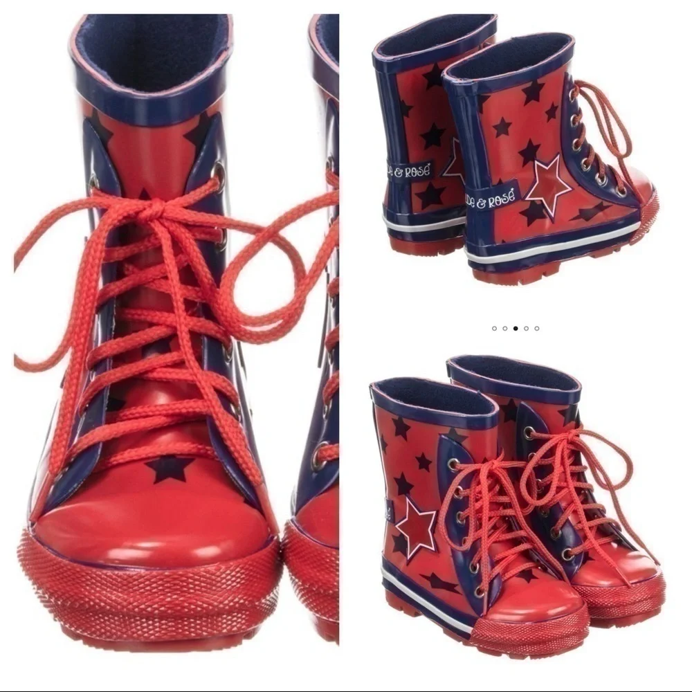 Blade & Rose Wellington lace up Rain Boots little kids size 5